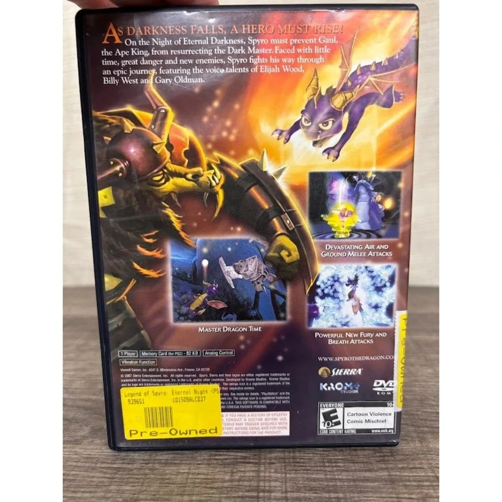 The Legend of Spyro The‎ Eternal Night Sony PlayStation 2 PS2 SLUS-21607 CIB